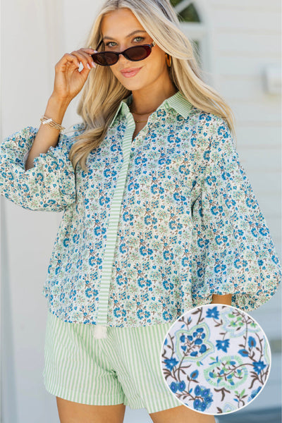 The Hopeful Blue Mixed Print Set – Shop the Mint