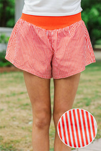 Girls: Counting On You Red Striped Athletic Shorts