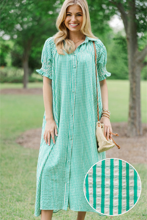 At The Moment Teal Gingham Smocked Dress, X-Small - The Mint Julep Boutique | Women's Boutique Clothing At The Moment Teal Gingham Smocked Dress, X-Small - The Mint Julep Boutique | Women's Boutique Clothing