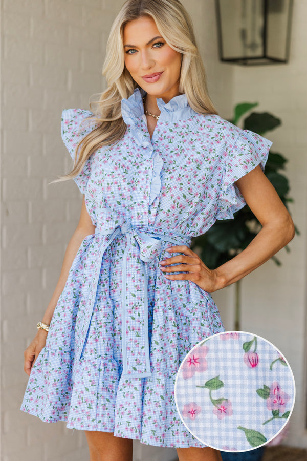 The Whimsy Blue Gingham Dress
