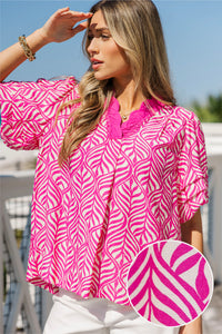 Can’t Miss This Pink Abstract Blouse
