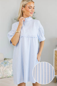 NURSING COLLECTION: Sweetly Said Blue Striped Dress