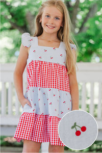 Girls: The Moira Light Blue Printed Dress