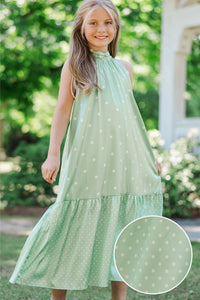Girls: Every Little Moment Green Polka Dot Maxi Dress