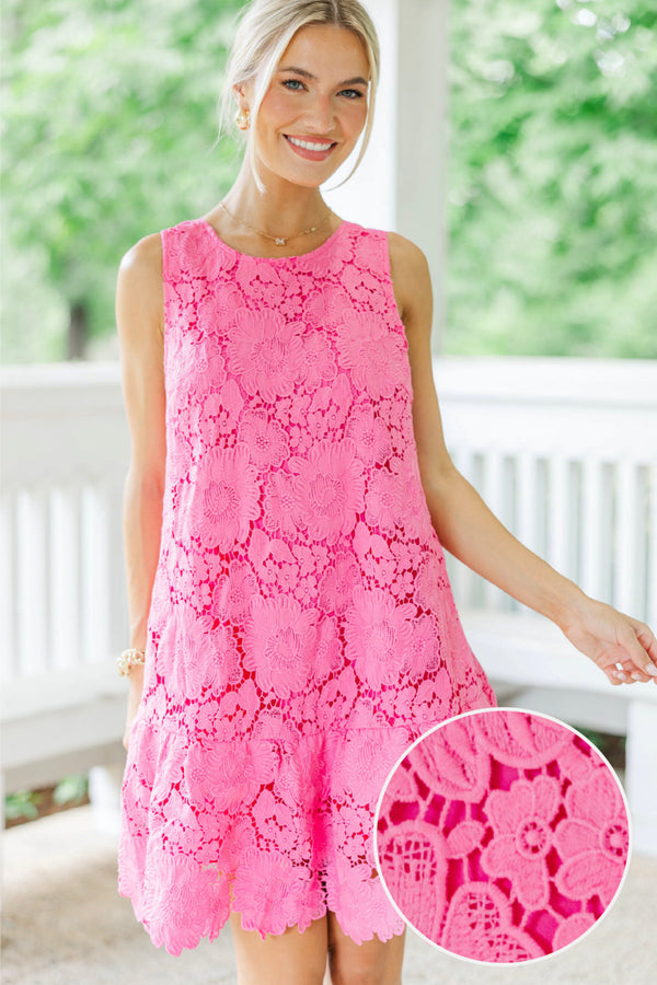 Fate: Simply Irresistible Pink Eyelet Shift Dress – Shop the Mint