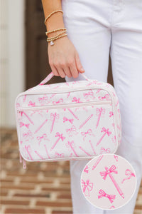Girls: Preorder: The Clarissa Pink Pencils And Bows Lunchbox