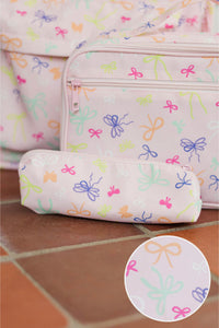 Girls: Preorder: A+ Attitude Pink Bow Print Pencil Pouch