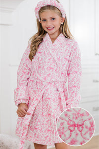 Girls: The Self Care Pink Toile Robe