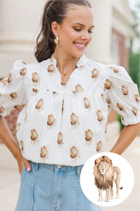 Can't Give You Up White Lions Blouse