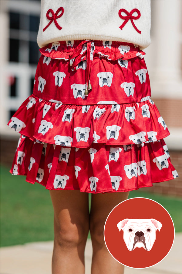 Girls: Take the Leap Red Bulldog Skort