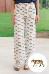 Big Dreams Cream Tigers Wide Leg Jeans