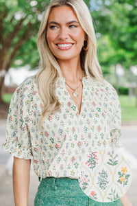 Love Always Yellow Medallion Blouse