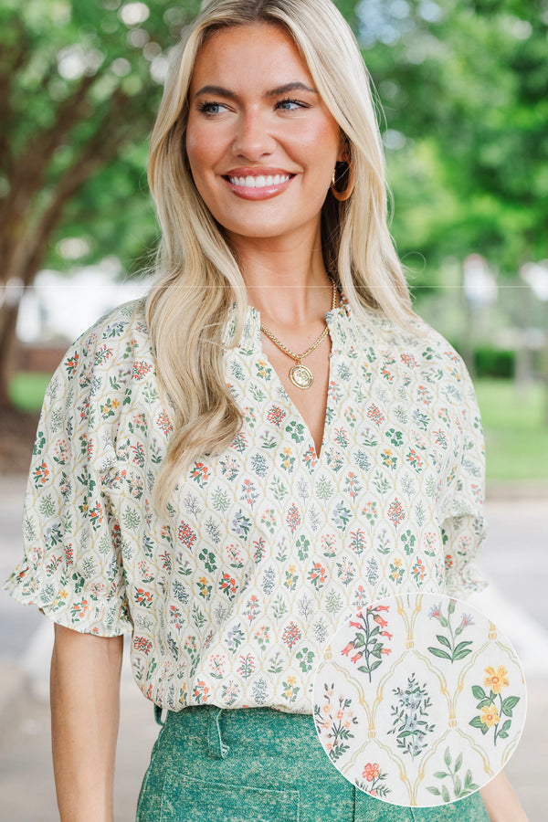 Love Always Yellow Medallion Blouse