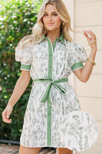 Dressed For It Green Floral Dress