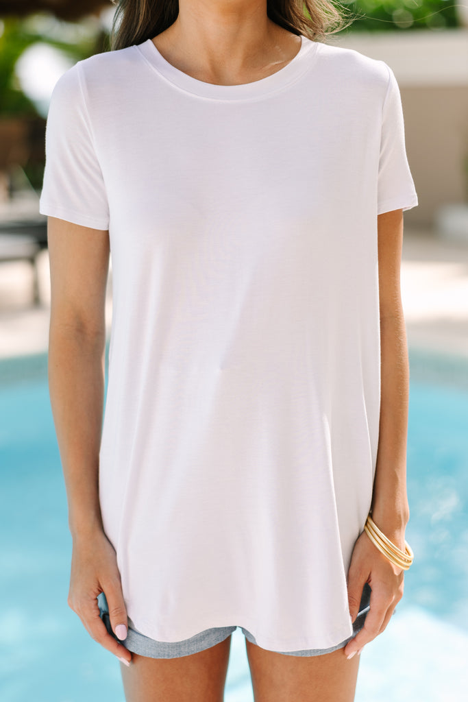 Classic Versatile White Top - Staple Tee – Shop the Mint