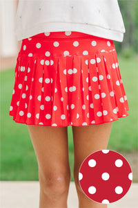 Girls: The Sadie Red Polka Dot Skort