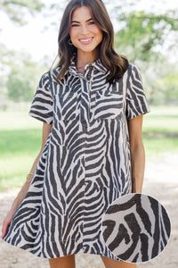 Good Find Cream Zebra Print Dress
