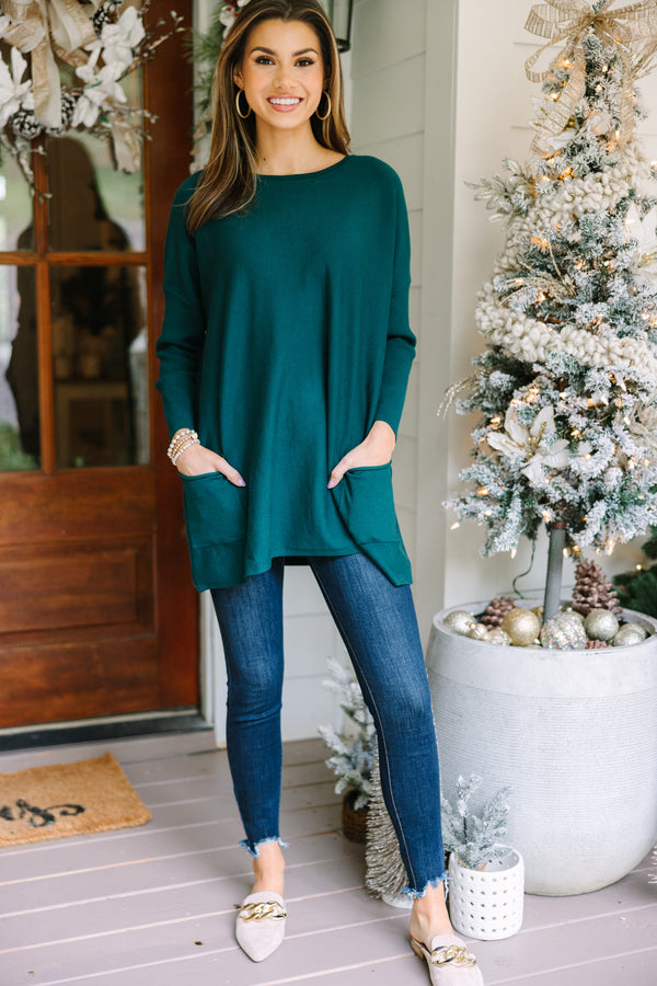 Loving My Life Emerald Green Pocket Tunic