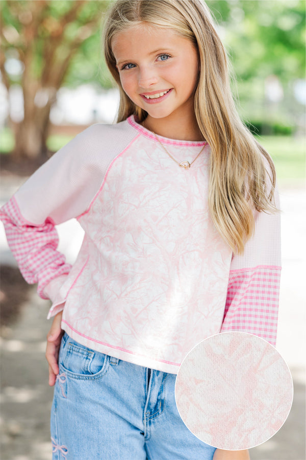 Girls: The Gardenview Pink Camo Top