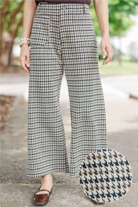 October Society Taupe Plaid Pants