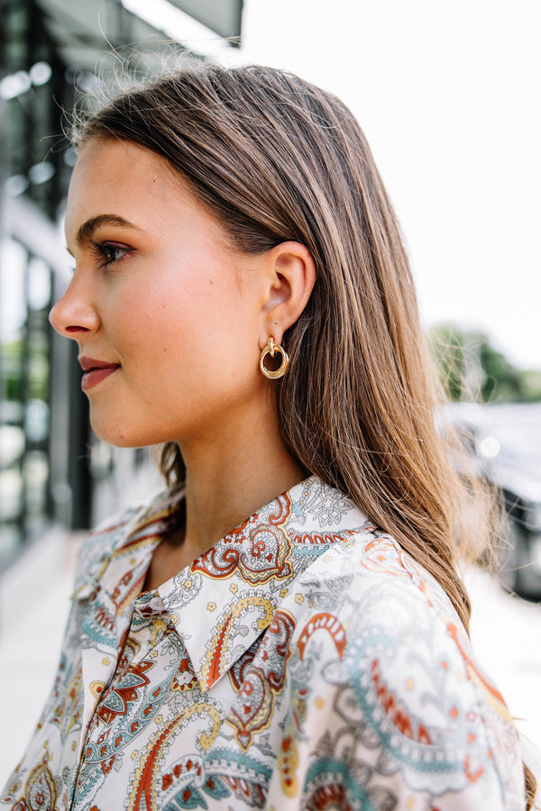 stud earrings, gold earrings, simple earrings, versatile earrings