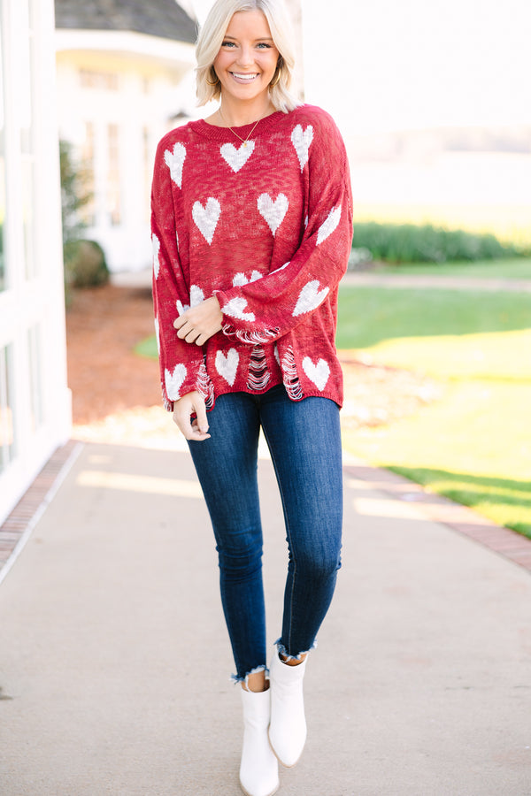 Found Love Red Heart Print Dress - Valentine's Day Dresses – Shop the Mint