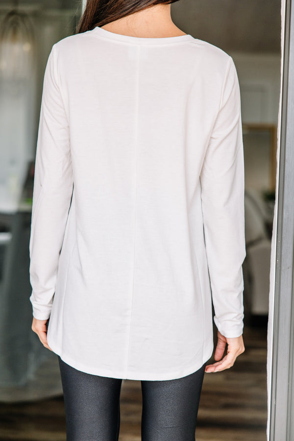 Casual Ivory White Classic Top - Classic Layers – Shop the Mint