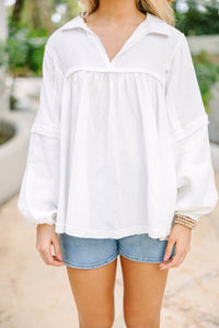 Get Your Way Off White Babydoll Tunic - Trendy Fall Tunics – Shop the Mint