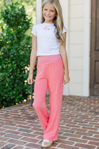 Girls: The Iconic Coral Foldover Pants