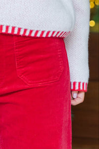 Big Dreams Red Corduroy Wide Leg Jeans