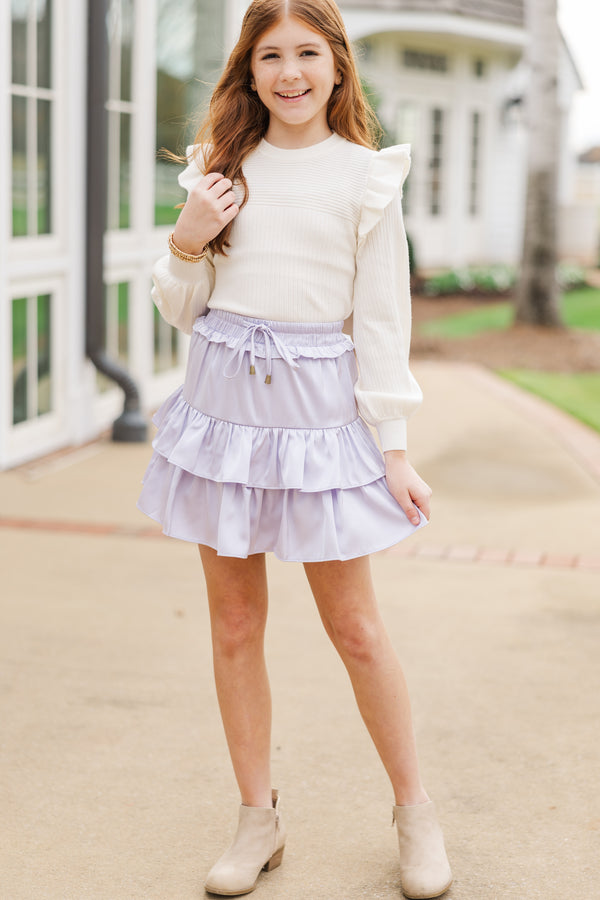 Girls: Take The Leap Lavender Purple Skort