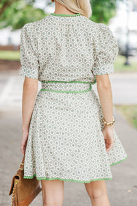 Classy Intentions Green Medallion Dress