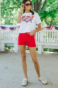 At A Moment’s Notice Red Shorts