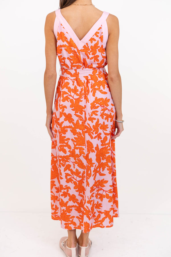 South Florida Sun Orange Floral Dress