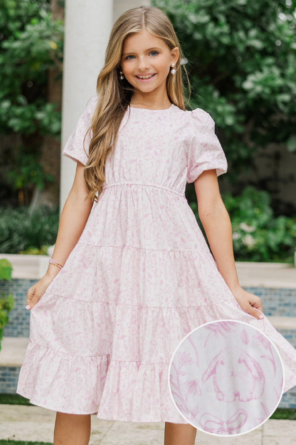 pink tiered dress Provence Bloom Tiered Midi Dress Floral Pink