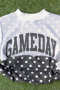 Girls: Best Friends Forever Black  Polka Dot Reversible Sweatshirt