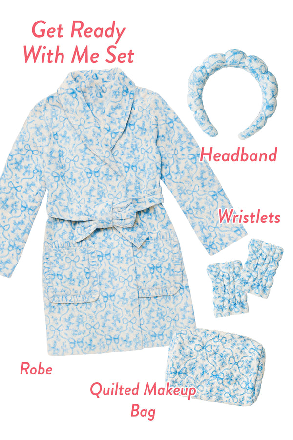 Girls: The Get Ready With Me Blue Toile Gift Set