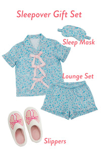 Girls: Sleepover Aqua Ditsy Floral Gift Set