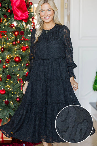 NURSING COLLECTION: What It Means Black Leopard Dress