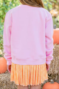 Girls: Too Cute To Spook Blush Ghosts Sweatshirt