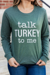 Thanksgiving graphic long sleeve tee