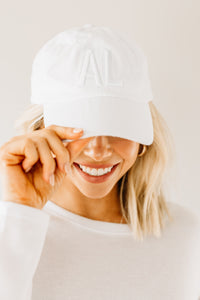 Sweet Home White Embroidered Hat