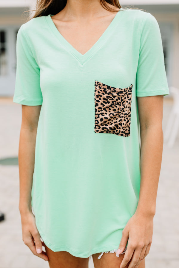 leopard pocket top