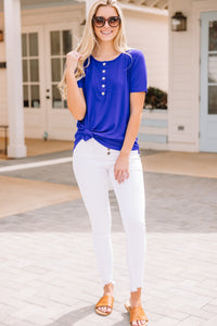 casual bright Henley top