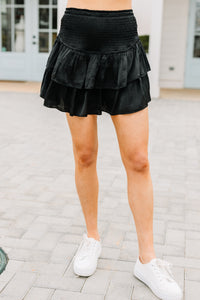 smocked ruffled skort