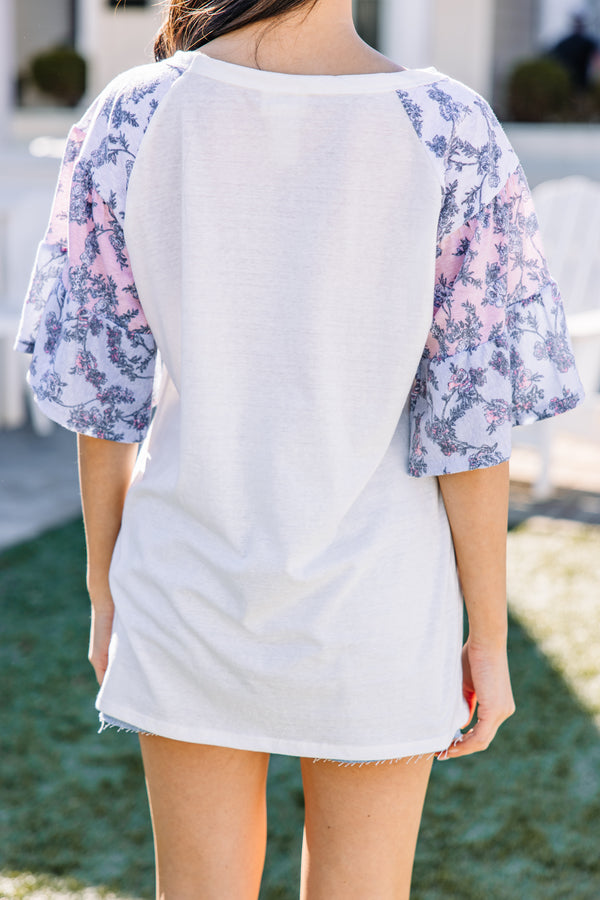floral sleeve top