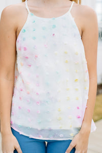 tie dye swiss dot tank