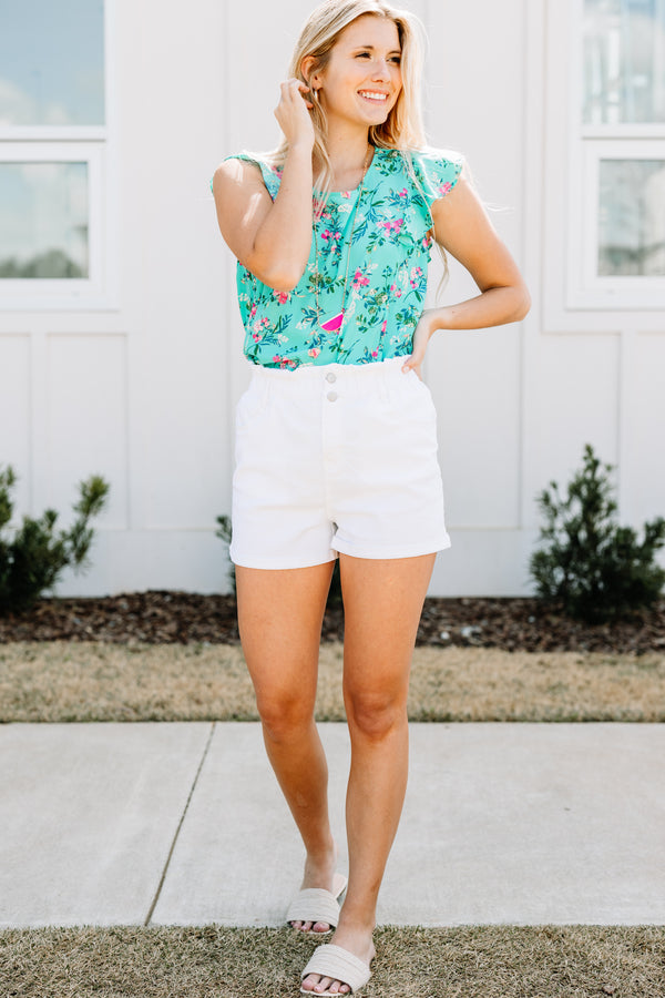 floral ruffled blouse