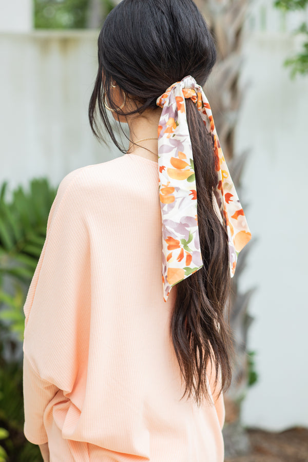 floral scrunchie scarf