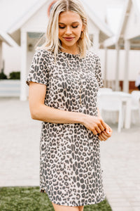 leopard t-shirt dress